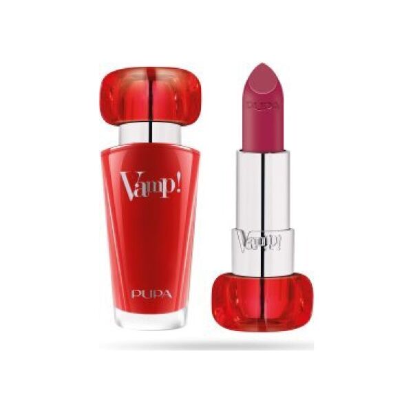 Pupa Pupa, Vamp!, Paraben-Free, Volume, Cream Lipstick, 201, Black Cherry, 3.5 g For Women