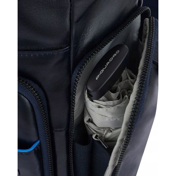 Piquadro Piquadro, Blue Square, Leather, Backpack, Black, CA5573B2V, Unisex, Size L Unisex
