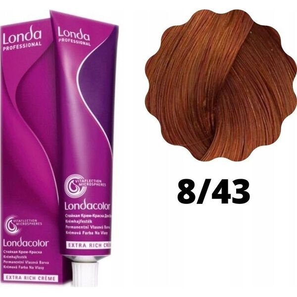 Londa Professional Londa Professional, Londacolor, Permanent Hair Dye, 8/43 , 60 ml For Women