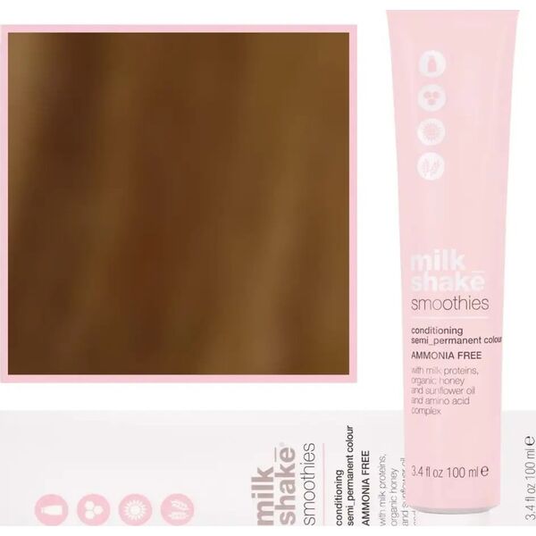 Milk Shake Milk Shake, Smoothies, Ammonia-Free, Semi-Permanent Hair Dye, 7.337GG Medium Warm Golden Blond, 100 ml For Women