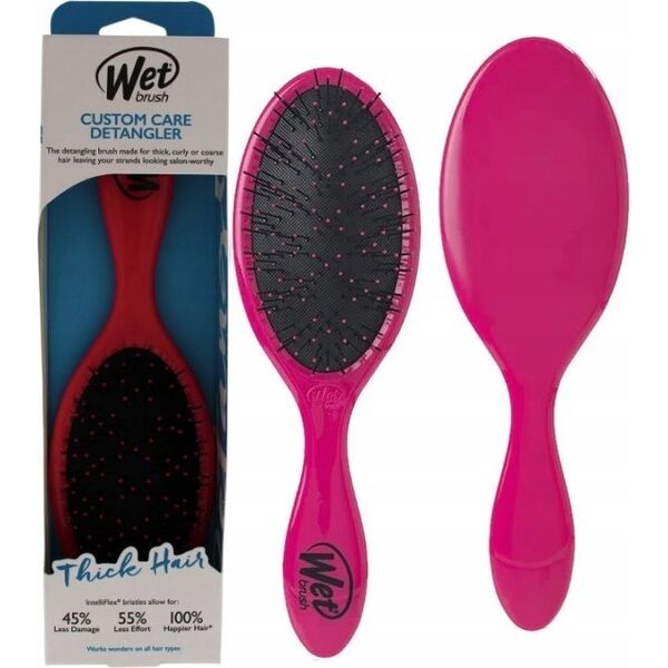 Wet Brush Wet Brush, Custom Care, Detangler, Hair Brush, Pink, Detangle For Women
