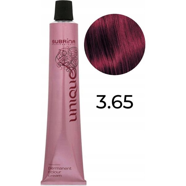 Subrina Professional Subrina Professional, Unique, Permanent Hair Dye, 3/65 Dark Chestnut Mahogany, 100 ml For Women