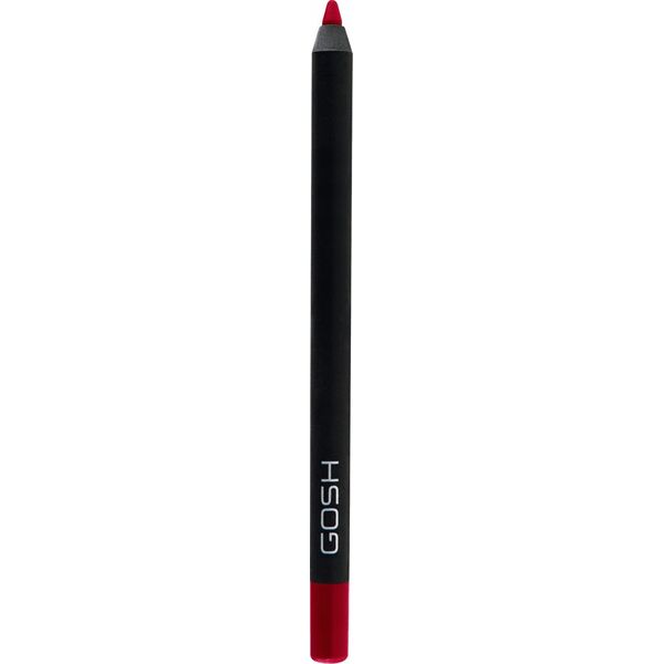 Gosh Gosh, Velvet Touch, Vegan, Waterproof, Contour, Lip Liner, 016, The Red, 1.2 g For Women