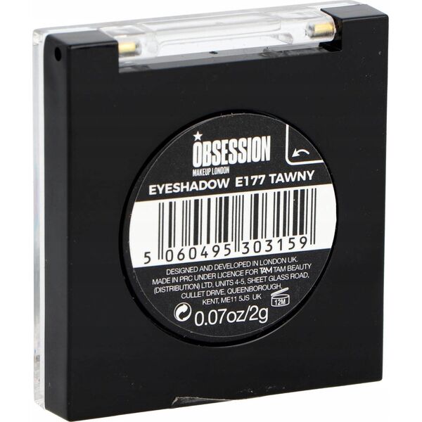 Makeup Revolution Makeup Revolution, Obsession, Eyeshadow Powder, E177, Tawny, 2 g For Women