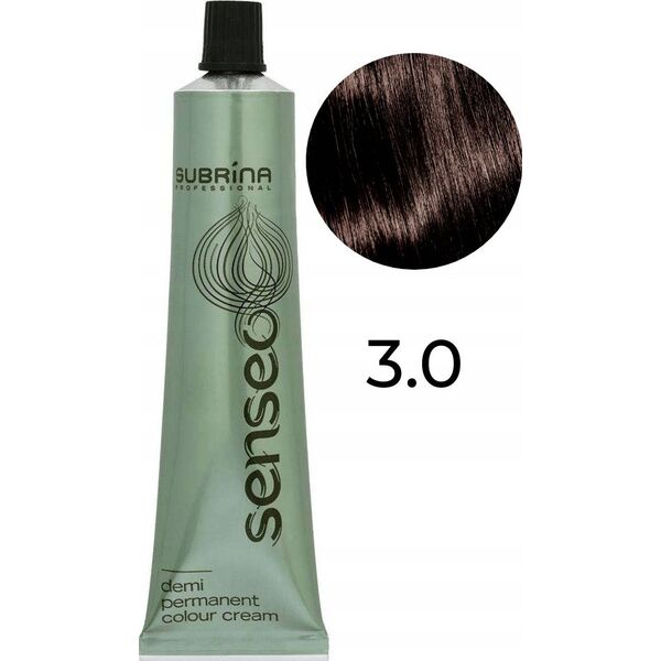 Subrina Professional Subrina Professional, Senseo, Ammonia-Free, Demi-Permanent Hair Dye, 3/0 Dark Chestnut, 60 ml For Women