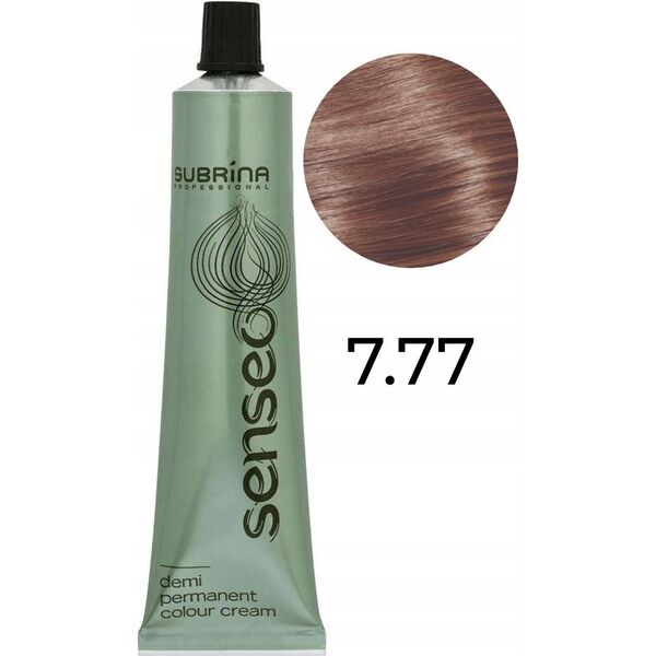 Subrina Professional Subrina Professional, Senseo, Ammonia-Free, Demi-Permanent Hair Dye, 7/77 Medium Blond Intense Chestnut, 60 ml For Women