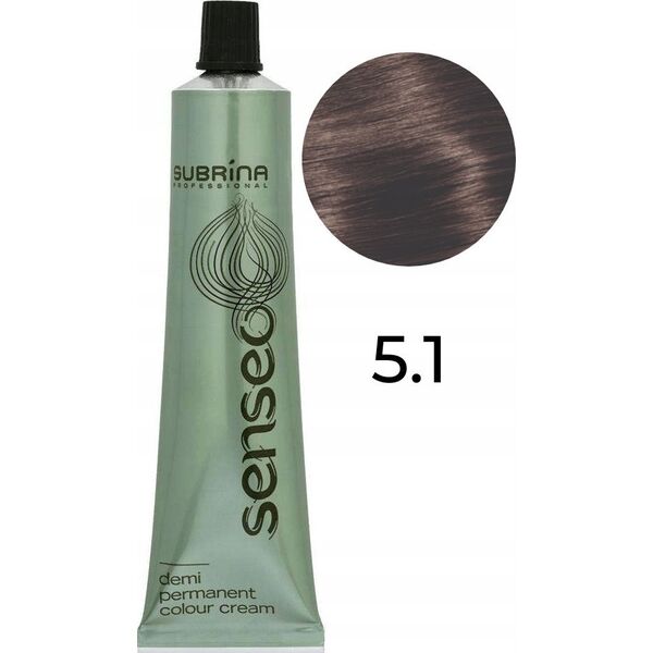 Subrina Professional Subrina Professional, Senseo, Ammonia-Free, Demi-Permanent Hair Dye, 5/1 Light Chestnut Ash, 60 ml For Women