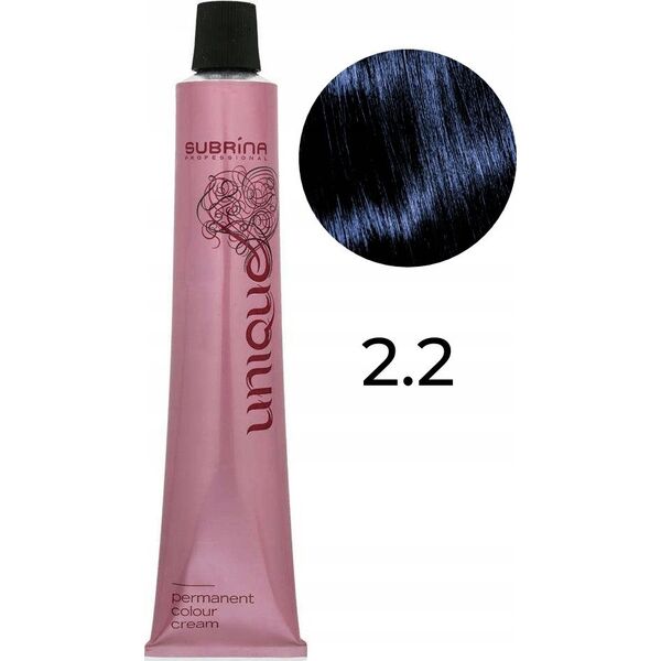 Subrina Professional Subrina Professional, Unique, Permanent Hair Dye, 2/2 Blue Black, 100 ml For Women