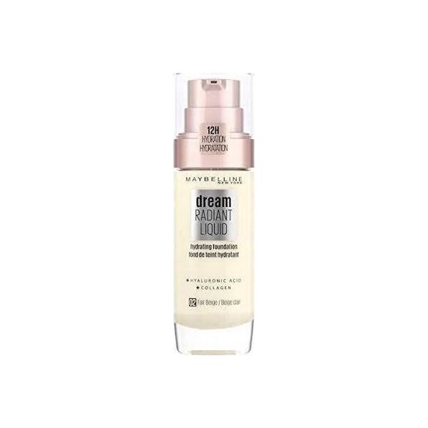 Maybelline  Maybelline, Dream Radiant, Hyaluronic Acid, Hydrating, Liquid Foundation, 02, Fair Beige, 30 ml For Women