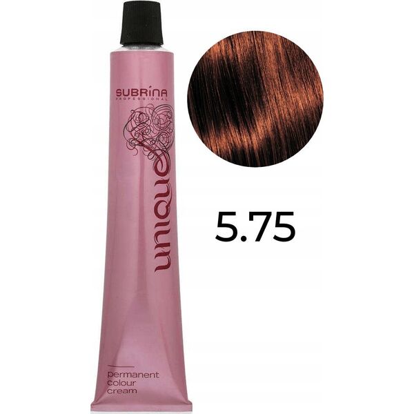 Subrina Professional Subrina Professional, Unique, Permanent Hair Dye, 5/75 Light Chestnut Red Brown, 100 ml For Women