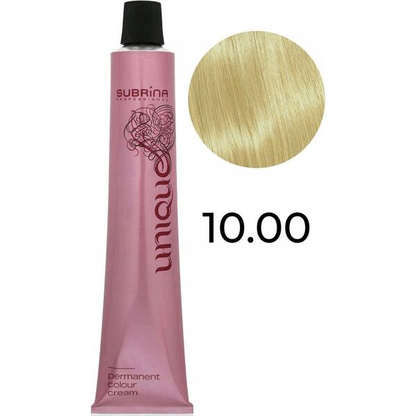 Subrina Professional Subrina Professional, Unique, Permanent Hair Dye, 10/00 Bright Natural Light Blonde, 100 ml For Women
