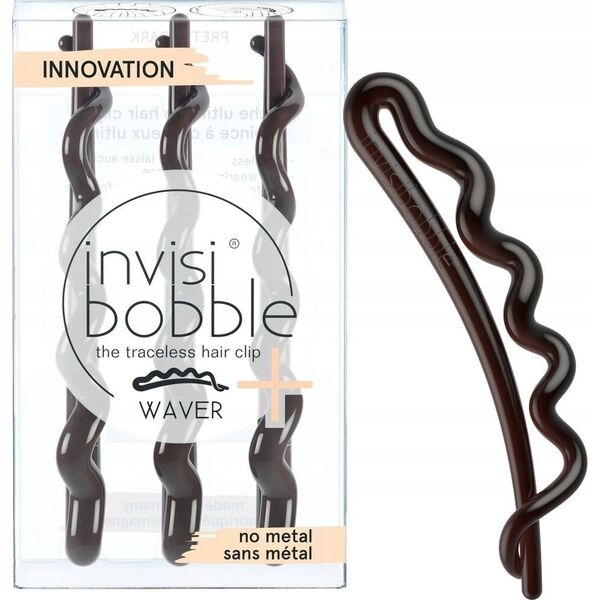 Invisibobble InvisiBobble, Waves, Hair Clip, Pretty Dark, 3 pcs For Women