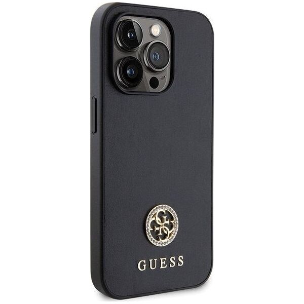 Guess Etui Guess GUHCP14LPS4DGPK Apple iPhone 14 Pro czarny hardcase Strass Metal Logo