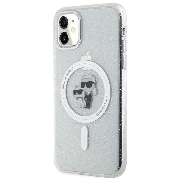 Karl Lagerfeld Etui Karl Lagerfeld KLHMN61HGKCNOT Apple iPhone 11/XR hardcase Karl&Choupette Glitter MagSafe transparent