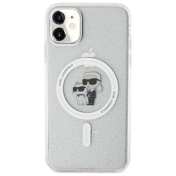 Karl Lagerfeld Etui Karl Lagerfeld KLHMN61HGKCNOT Apple iPhone 11/XR hardcase Karl&Choupette Glitter MagSafe transparent
