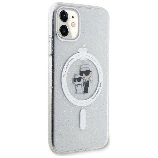 Karl Lagerfeld Etui Karl Lagerfeld KLHMN61HGKCNOT Apple iPhone 11/XR hardcase Karl&Choupette Glitter MagSafe transparent