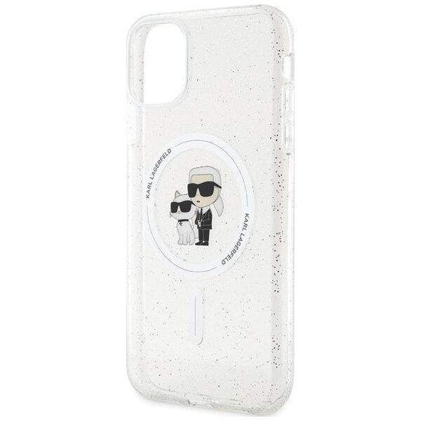 Karl Lagerfeld Etui Karl Lagerfeld KLHMN61HGKCNOT Apple iPhone 11/XR hardcase Karl&Choupette Glitter MagSafe transparent