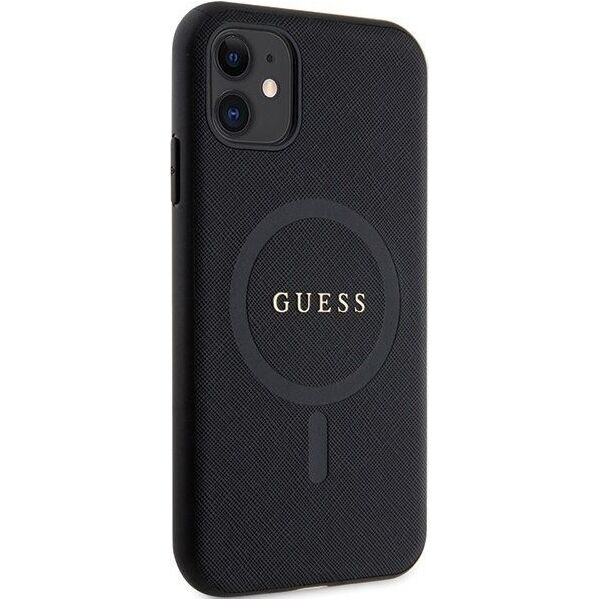 Guess Etui Guess GUHMN61PSAHMCK Apple iPhone 11/XR hardcase Saffiano MagSafe czarny/black