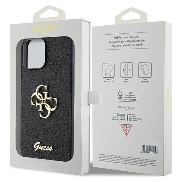 Guess Etui Guess GUHCP13XHG4SGK Apple iPhone 13 Pro Max hardcase Glitter Script Big 4G czarny/black