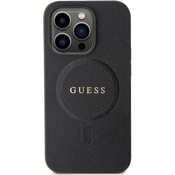 Guess Etui Guess GUHMP14XPSAHMCK Apple iPhone 14 Pro Max hardcase Saffiano MagSafe czarny/black