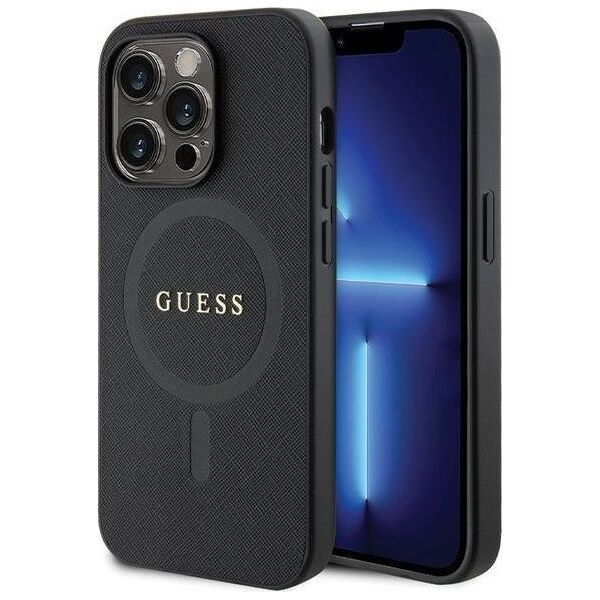 Guess Etui Guess GUHMP14LPSAHMCK Apple iPhone 14 Pro hardcase Saffiano MagSafe czarny/black