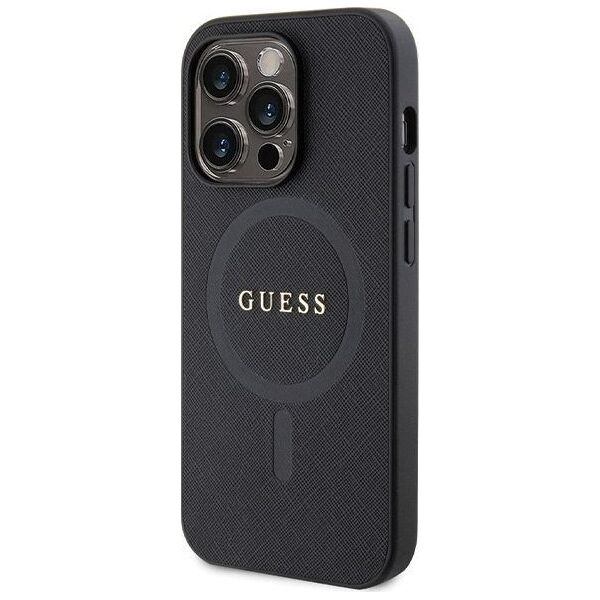 Guess Etui Guess GUHMP14LPSAHMCK Apple iPhone 14 Pro hardcase Saffiano MagSafe czarny/black
