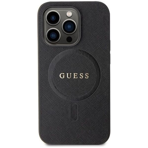 Guess Etui Guess GUHMP14LPSAHMCK Apple iPhone 14 Pro hardcase Saffiano MagSafe czarny/black