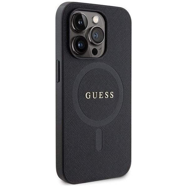 Guess Etui Guess GUHMP14LPSAHMCK Apple iPhone 14 Pro hardcase Saffiano MagSafe czarny/black