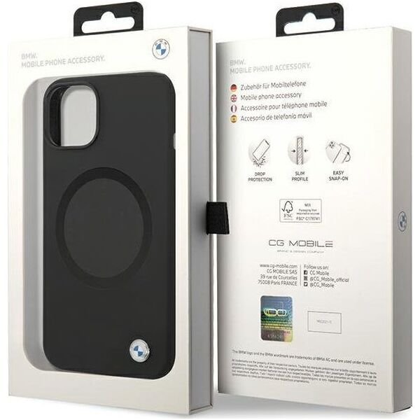 BMW Etui BMW BMHMP14SSILBK2 Apple iPhone 14 Signature Liquid Silicone MagSafe czarny/black