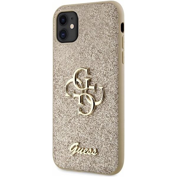 Guess Guess GUHCN61HG4SGD iPhone 11 / Xr 6.1" złoty/gold hardcase Glitter Script Big 4G