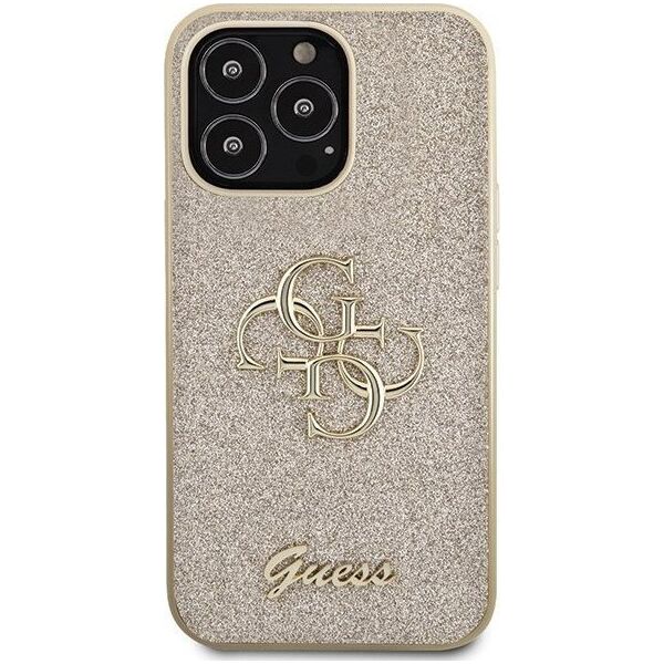 Guess Guess GUHCP13XHG4SGD iPhone 13 Pro Max 6.7" złoty/gold hardcase Glitter Script Big 4G