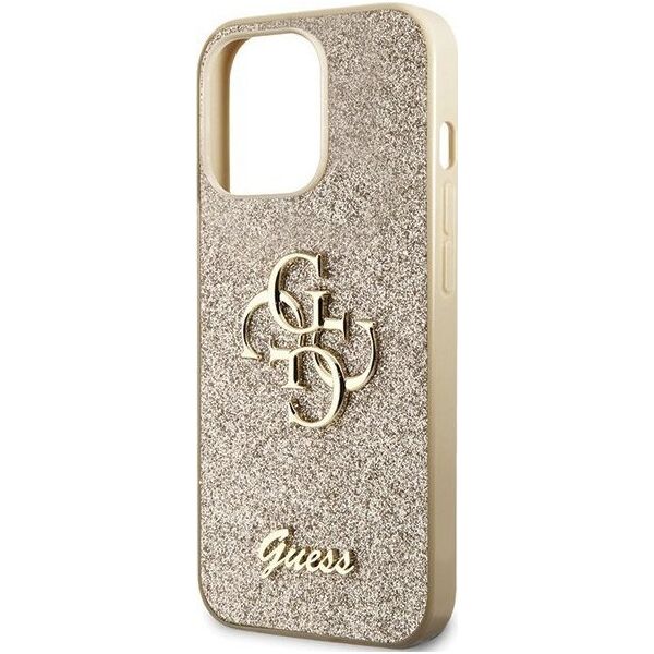 Guess Guess GUHCP13XHG4SGD iPhone 13 Pro Max 6.7" złoty/gold hardcase Glitter Script Big 4G