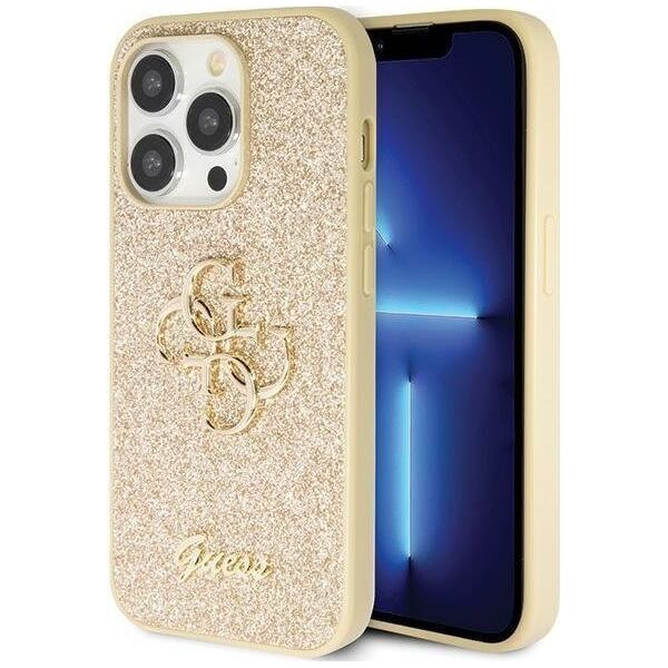 Guess Guess GUHCP14LHG4SGD iPhone 14 Pro 6.1" złoty/gold hardcase Glitter Script Big 4G