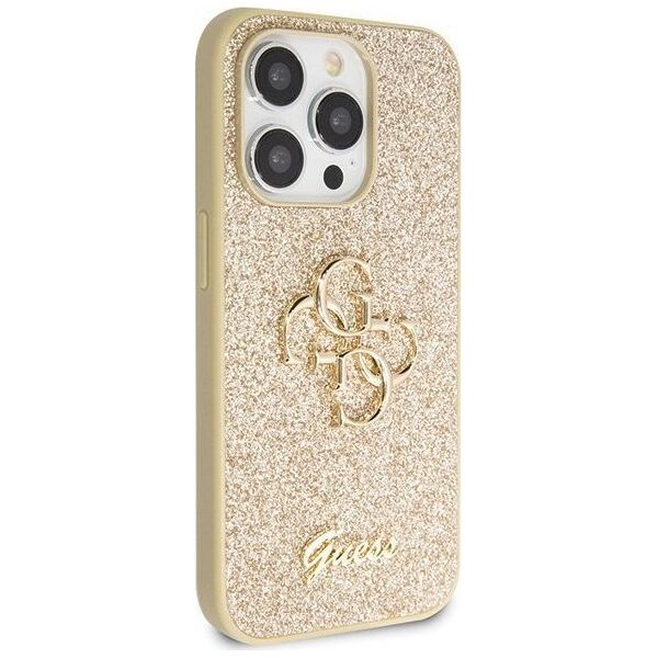 Guess Guess GUHCP14LHG4SGD iPhone 14 Pro 6.1" złoty/gold hardcase Glitter Script Big 4G