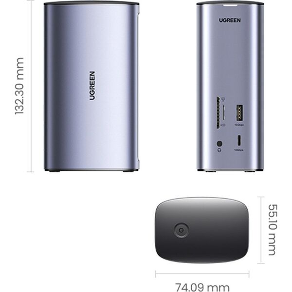 Stacja/replikator Ugreen CM555 USB-C (90325)