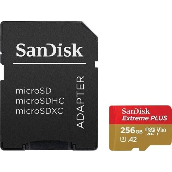 Karta WD Extreme Plus MicroSDXC 256 GB Class 10 UHS-I/U3 A2 V30 (SDSQXBD-256G-GN6MA)
