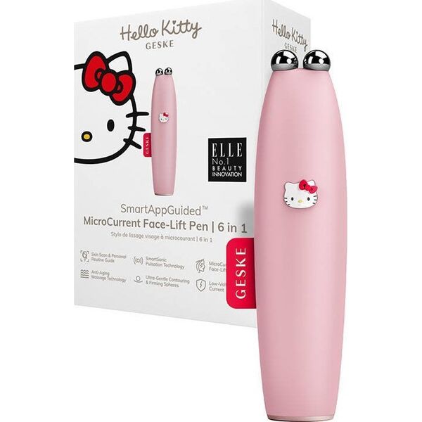 Geske Urządzenie do mikroprądowego liftingu twarzy 6w1 Geske z Aplikacją (Hello Kitty różowy)