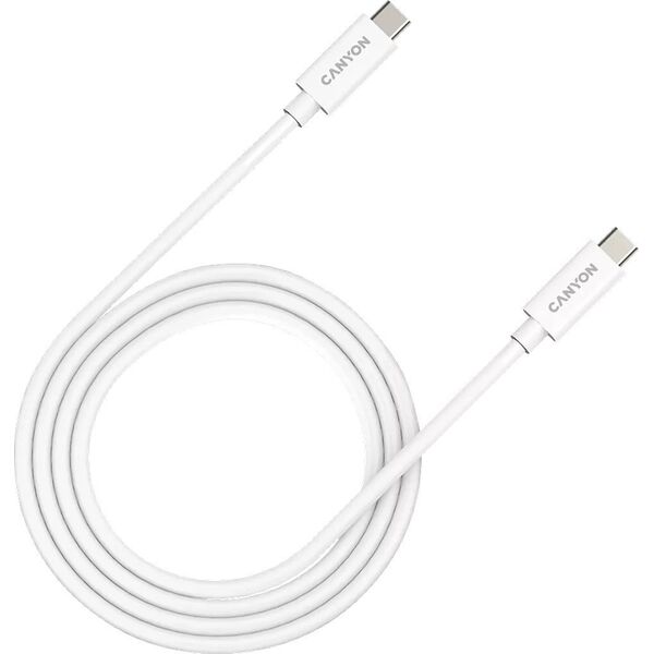 Kabel USB Canyon CANYON Kabel USB-C/USB-C, UC-44, 40Gbps, 240W, 1m, Biały