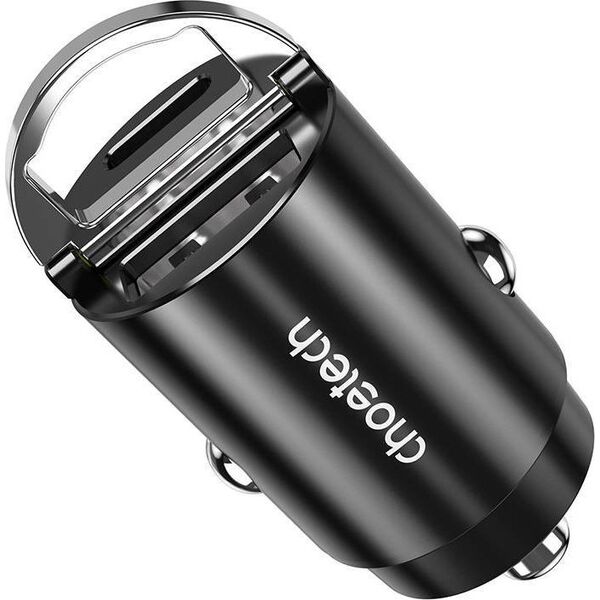 Ładowarka Choetech Ładowarka samochodowa Choetech TC0006 1x USB-A, 1x USB-C 30W PD 3.0 (czarna)
