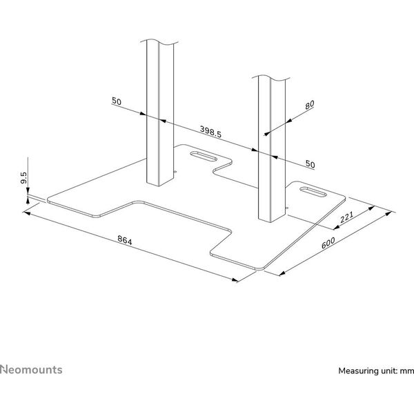 Neomounts TV SET ACC FLOOR PLATE/AFP-875BL NEOMOUNTS