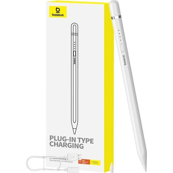 Rysik Baseus Aktywny rysik Baseus Smooth Writing Series z ładowaniem plug-in lightning (Biały)