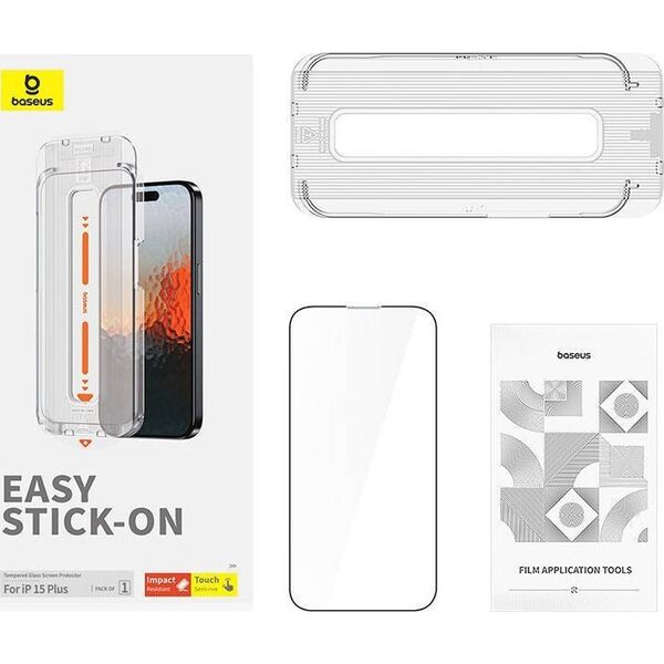 Baseus Szkło hartowane 0.3mm Baseus Sapphire do iPhone 15 Plus