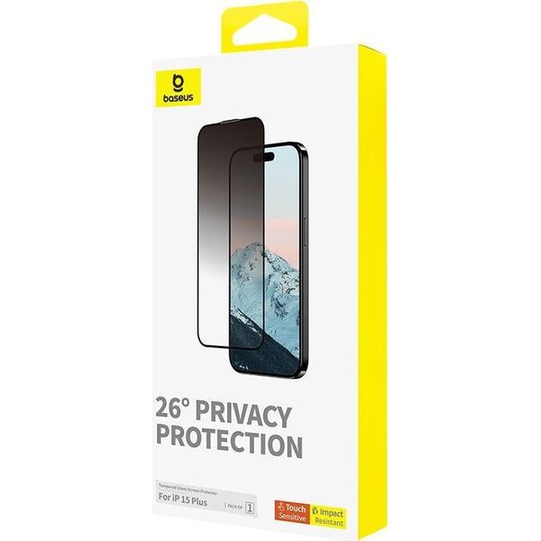Baseus Szkło hartowane prywatyzujące Baseus Diamond iPhone 15 Plus