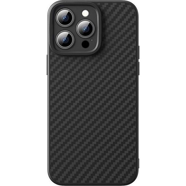 Baseus Etui Baseus Synthetic Fiber iPhone 15 Pro + szkło hartowane