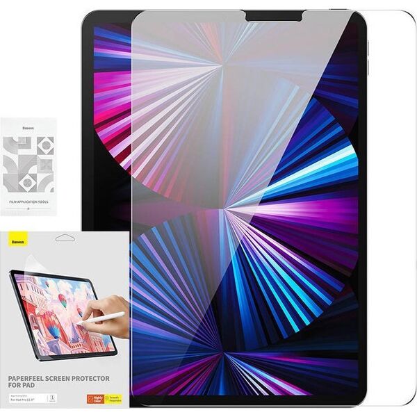 Baseus Folia na ekran Baseus Paperfeel do Pad Pro (2018/2020/2021/2022) 12.9”, Clear