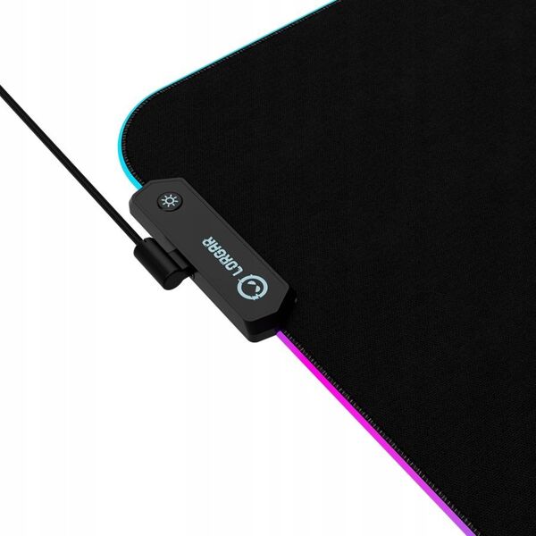 Podkładka Lorgar Lorgar Steller 913, Gaming mouse pad, High-speed surface, anti-slip rubber base, RGB backlight, USB connection, Lorgar WP Gameware support, size: 360mm x 300mm x 3mm, weight 0.250kg