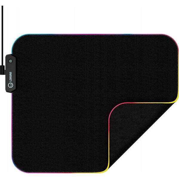 Podkładka Lorgar Lorgar Steller 913, Gaming mouse pad, High-speed surface, anti-slip rubber base, RGB backlight, USB connection, Lorgar WP Gameware support, size: 360mm x 300mm x 3mm, weight 0.250kg