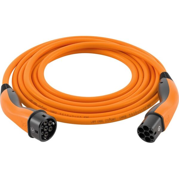 Kabel do ładowania samochodów LAPP Typu 2, do 22 kW, 3 m, pomarańczowy (5555934040)