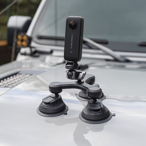 PGYTECH Uchwyt do kamer sportowych PGYTECH trójramienny z mocowaniem Suction Cup