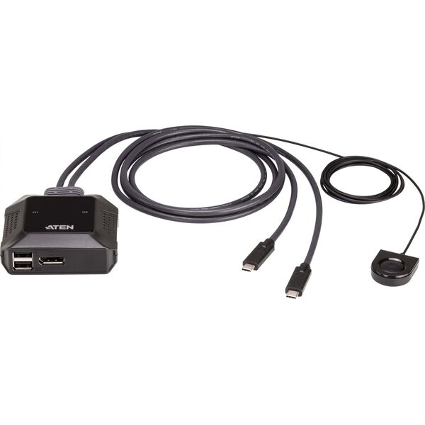 Przełącznik Aten Przełšcznik kablowy 2-portowy 4K USB-C DP KVM